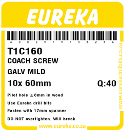 T1C160 - Coach Screw -T1C160_Label_T